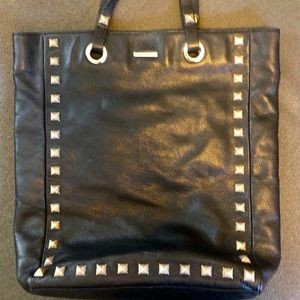 Rebecca Minkoff Black Studded Shoulder Bag- Large